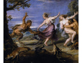 Diana and her Nymphs Surprised by the Fauns (detail-1) 1638-40 artwork preview