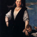 Portrait of a Woman with a Child and a Dog 
