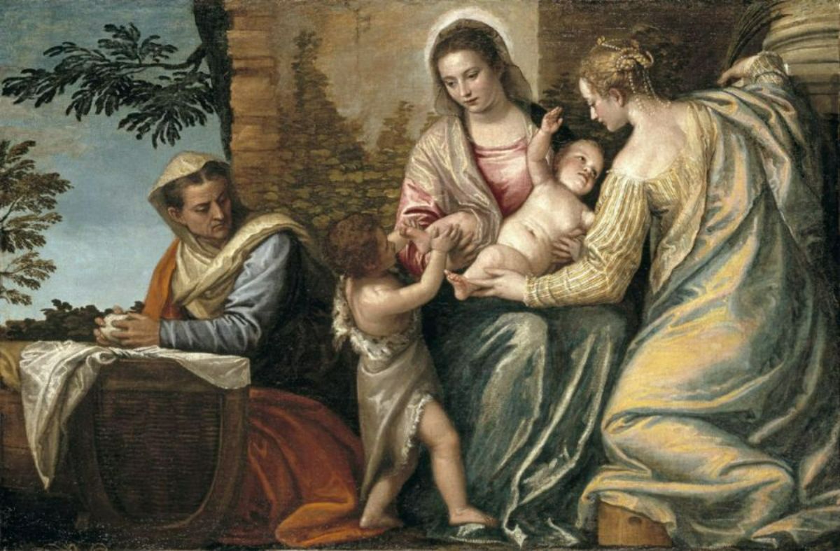 Madonna and Child with St. Elizabeth, the Infant St. John the Baptist and St. Justina, 1565-70 