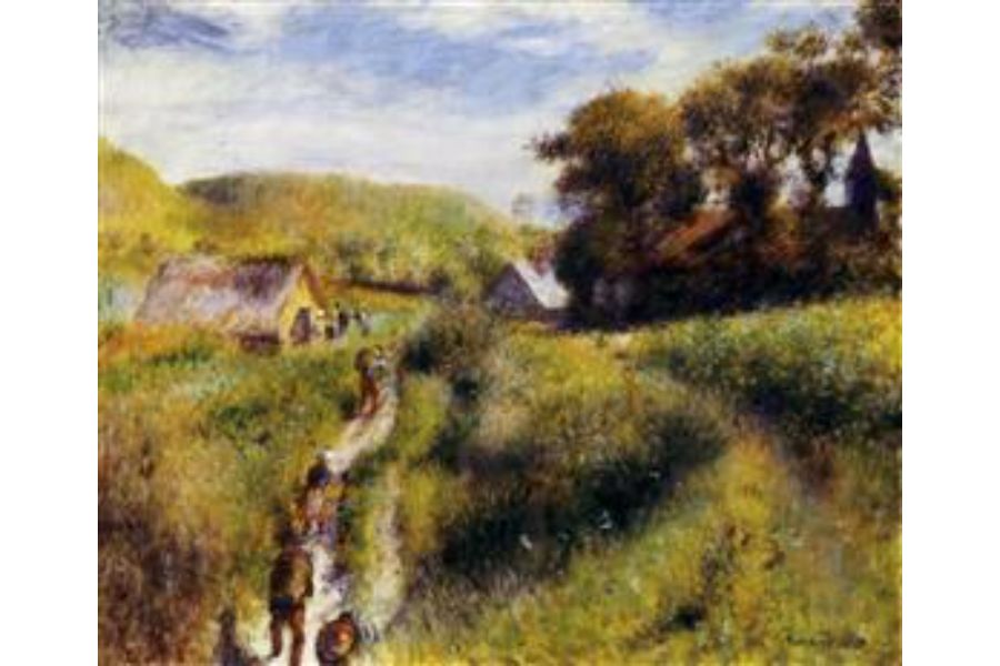 Grape Harvesters Painting by Pierre Auguste Renoir