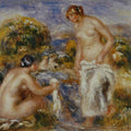 Women bathing Painting by Pierre Auguste Renoir