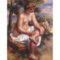Seated bather in a landscape Painting by Pierre Auguste Renoir