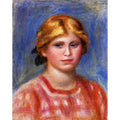 Head Of A Young Girl3 Painting by Pierre Auguste Renoir