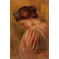 Portrait Of A Girl In Red Painting by Pierre Auguste Renoir