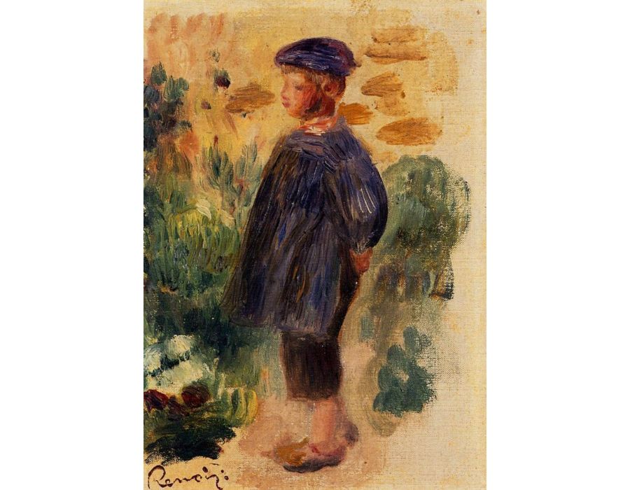 Portrait Of A Kid In A Beret Painting by Pierre Auguste Renoir