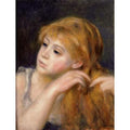 Head Of A Young Woman9 Painting by Pierre Auguste Renoir