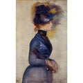 Young Woman In Bright Blue At The Conservatory Painting