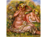 Two Women with Flowered Hat Painting artwork preview