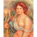 Model with bare breast Painting