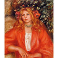 Young Woman Wearing A Garland Of Flowers Painting