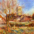 The Church at Essoyes Painting