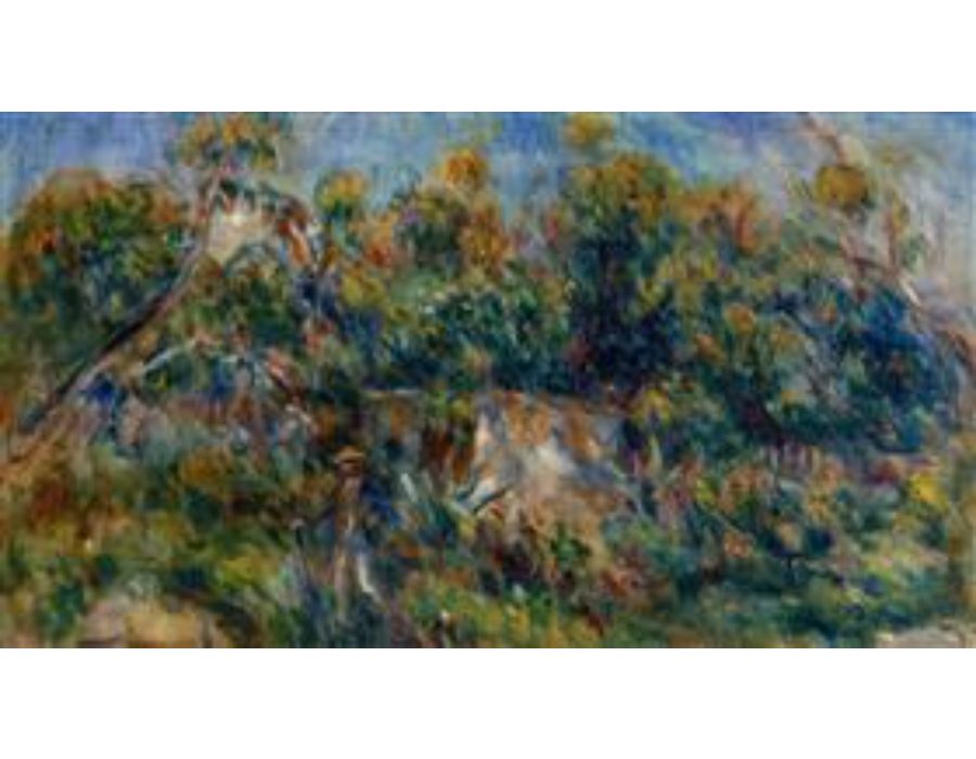 The Painter Taking A Stroll At Cagnes Painting