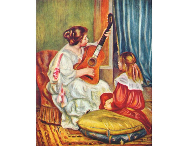 Woman with a guitar Painting