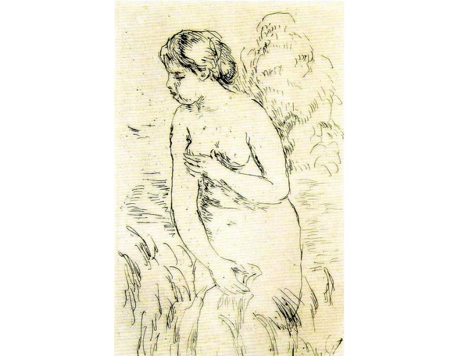 20th Century Baigneuse Debout, A Mi-Jambes Painting
