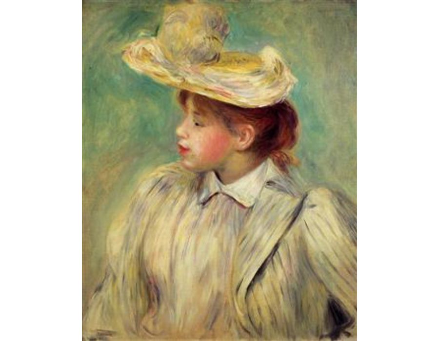 Young Woman In A Straw Hat