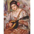 Girl with a Mandolin Painting