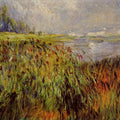 Bulrushes On The Banks Of The Seine Painting