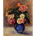 Roses In A Blue Vas Painting