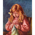 Jean Renoir sewing by Pierre Auguste Renoir