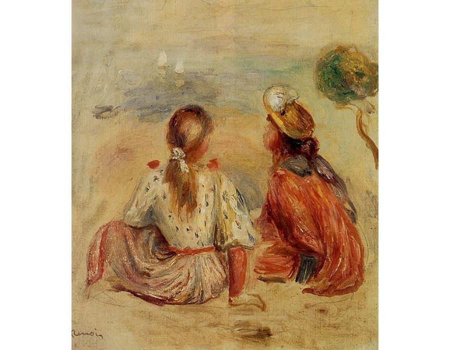 Young Girls On The Beach Painting