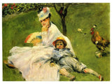 Camille Monet And Her Son Jean In The Garden At Argenteuil artwork preview