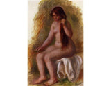 Seated Nude Combing Her Hair Painting artwork preview