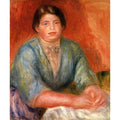 Seated Woman In A Blue Dress by Pierre Auguste Renoir