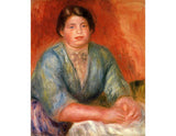 Seated Woman In A Blue Dress Painting artwork preview