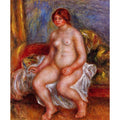 Nude Woman on Green Cushions by Pierre Auguste Renoir