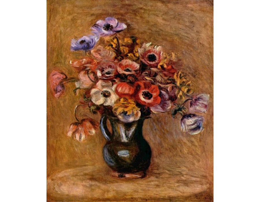 Still life with flowers by Pierre Auguste Renoir