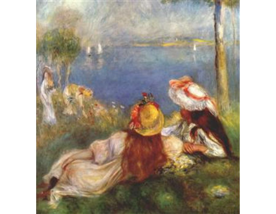 Girls on the seashore by Pierre Auguste Renoir