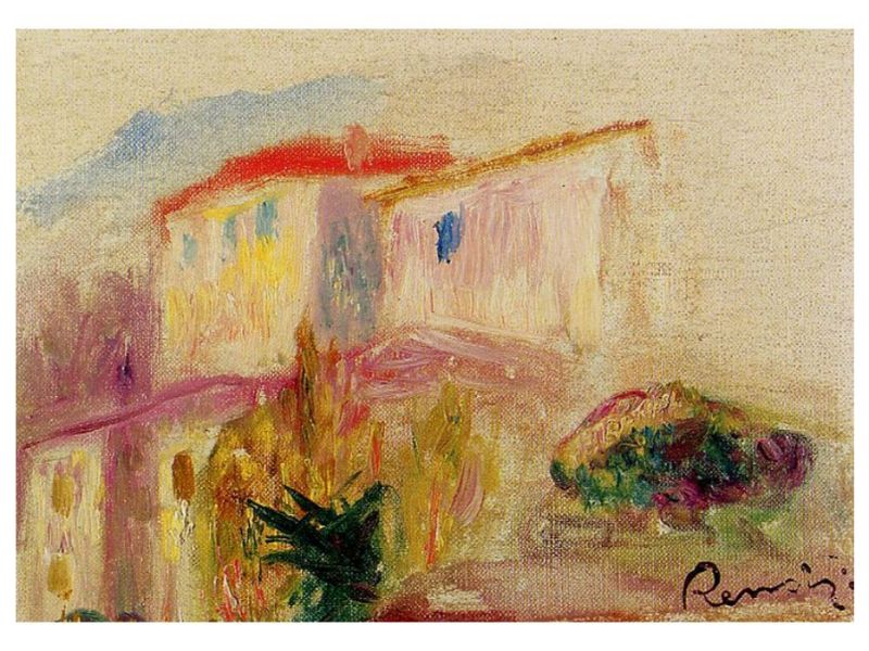 Le Poste At Cagnes (study) by Pierre Auguste Renoir