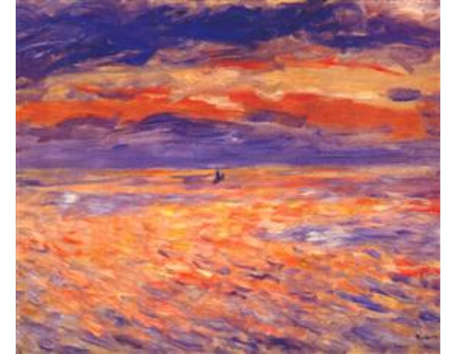 Sunset at sea by Pierre Auguste Renoir