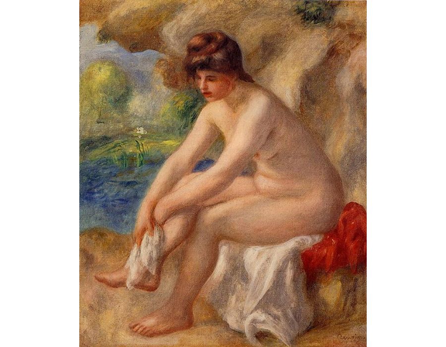 Leaving The Bath by Pierre Auguste Renoir