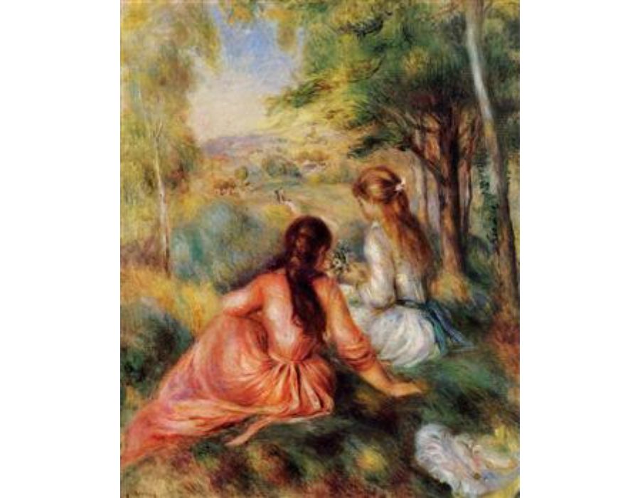 Picking Flower (In the Field) by Pierre Auguste Renoir
