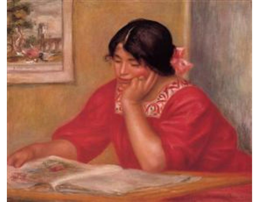 Leontine Reading  by Pierre Auguste Renoir