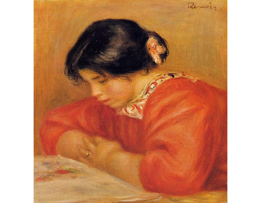 Leontine Reading 2  by Pierre Auguste Renoir