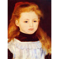 Little Girl In A White Apron Aka Portrait Of Lucie Berard by Pierre Auguste Renoir
