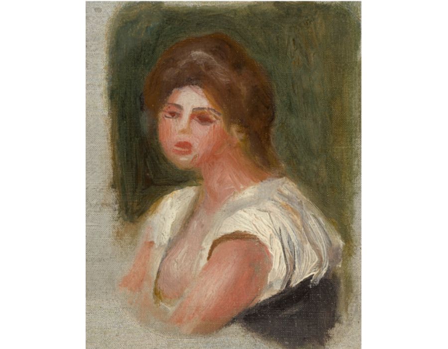 Portrait De Jeune Femme by Pierre Auguste Renoir