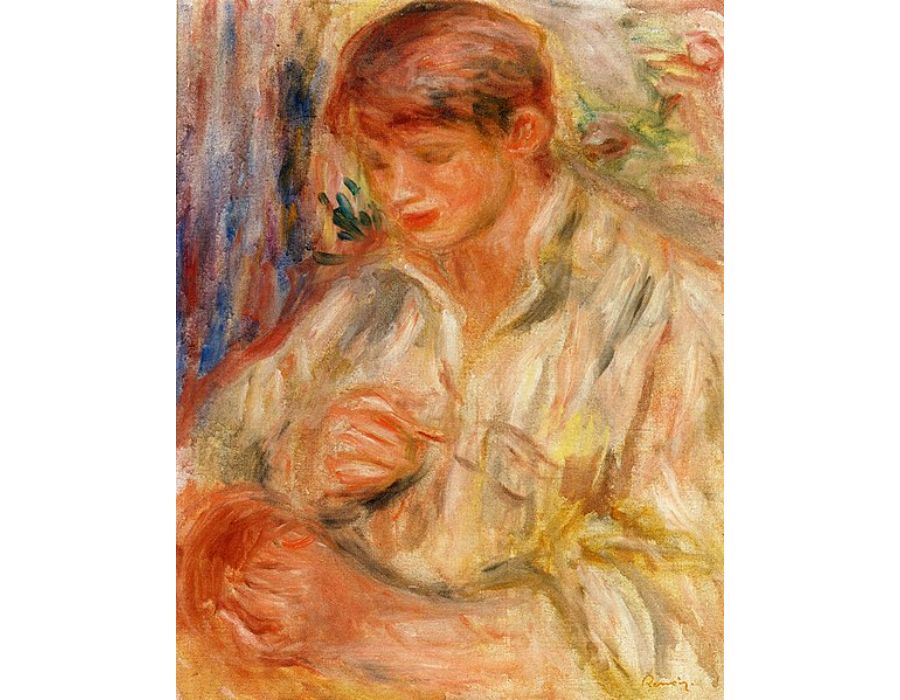 Claude Renoir Potting by Pierre Auguste Renoir