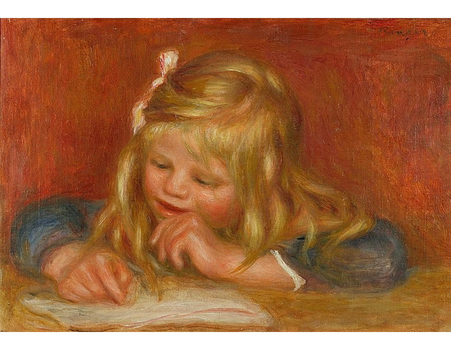 Coco Reading by Pierre Auguste Renoir