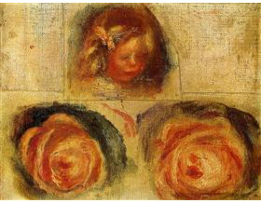 Coco And Roses (study) by Pierre Auguste Renoir