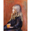 Coco Holding A Orange by Pierre Auguste Renoir