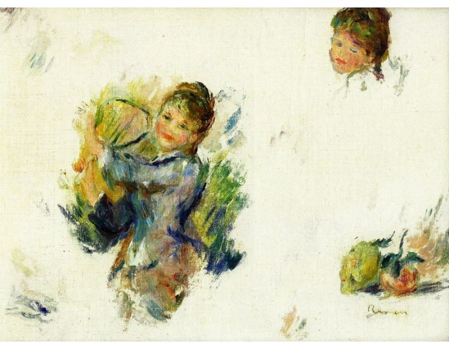 Study for "Girls playing with a Shuttlecock' by Pierre Auguste Renoir