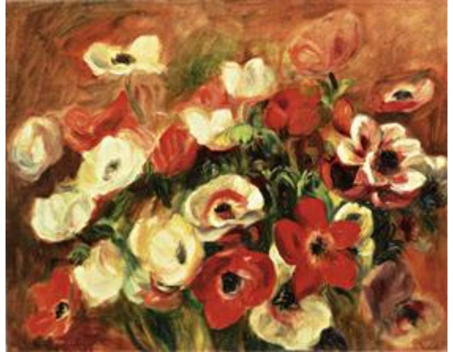 Spray Of Anemones by Pierre Auguste Renoir