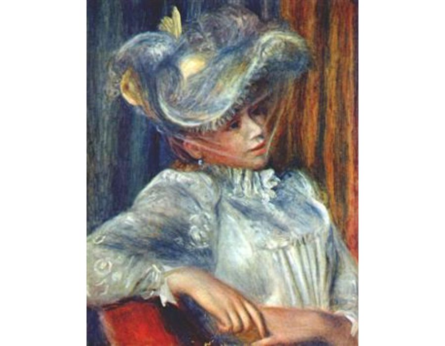 Woman in a hat by Pierre Auguste Renoir