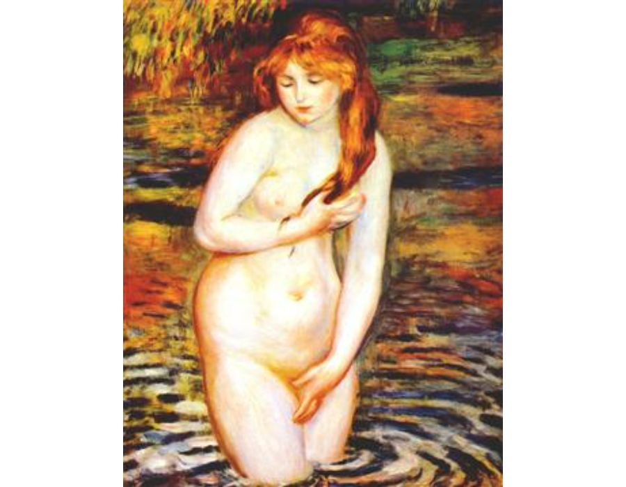 The Bather (After the Bath) by Pierre Auguste Renoir
