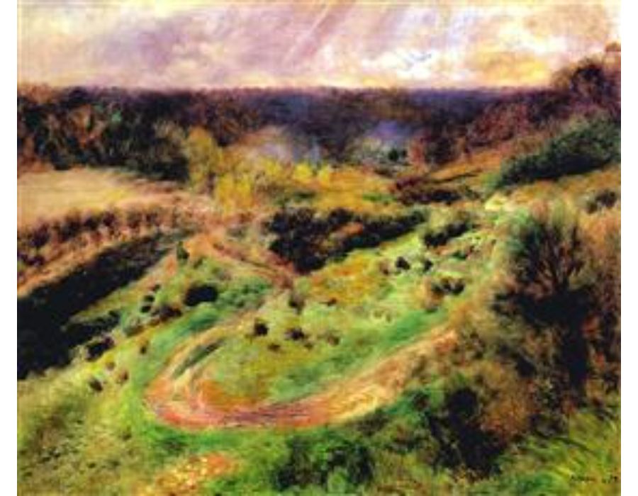 Landscape at Wargemont  by Pierre Auguste Renoir