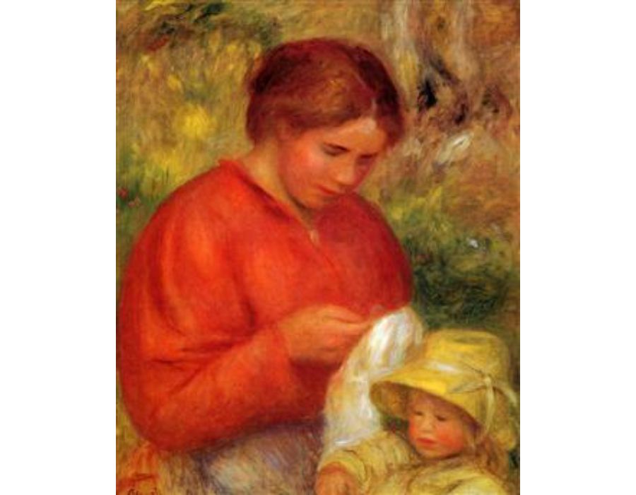Woman And Child by Pierre Auguste Renoir
