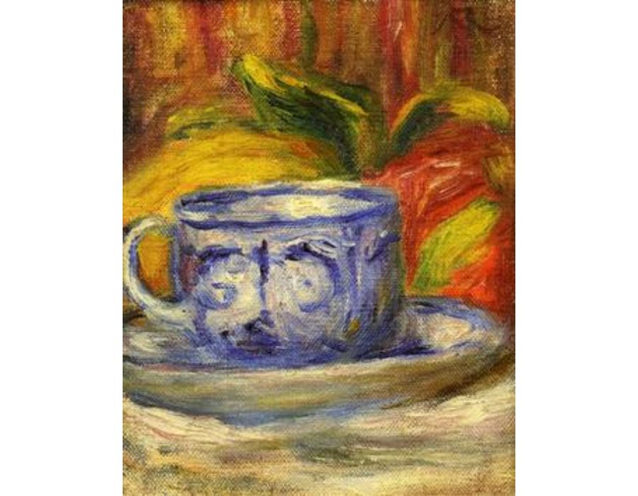 Cup And Fruit by Pierre Auguste Renoir